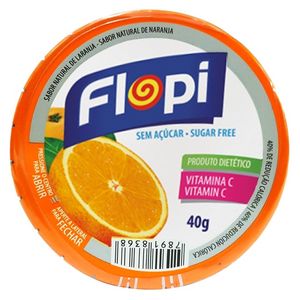Bala Flopi Diet Laranja 44g