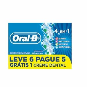 Creme Dental Oral-b 4 Em 1 6 Unidades De 70g