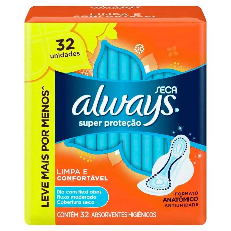 -Absorvente-Always-Super-Protecao-Seca-Com-Abas-32-Unidades