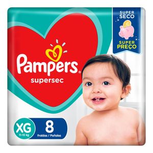 Fralda Pampers Supersec Xg 8 Unidades