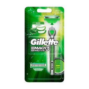 Aparelho De Barbear Gillette Mach3 Sensitive Acqua Grip 1 Unidade