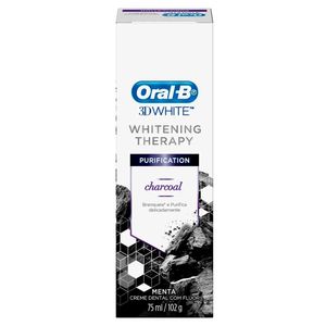 Creme Dental Oral-b 3d White Whitening Therapy Purification Charcoal 102g