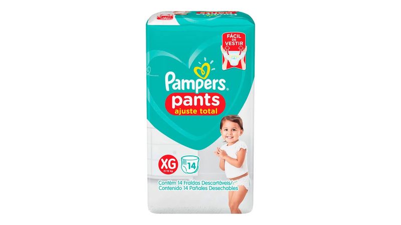 Fralda Pampers Pants Ajuste Total Xxg 12 Unidades - Promofarma