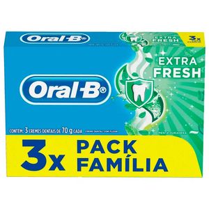 Creme Dental Oral-b Extra Fresh 3 Unidades De 70g