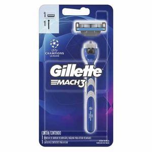 Aparelho De Barbear Gillette Mach3 Edição Liga Dos Campeões 1 Unidade