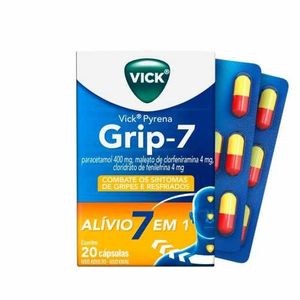 Vick Pyrena Grip-7 400mg/4mg/4mg 20 Cápsulas Duras