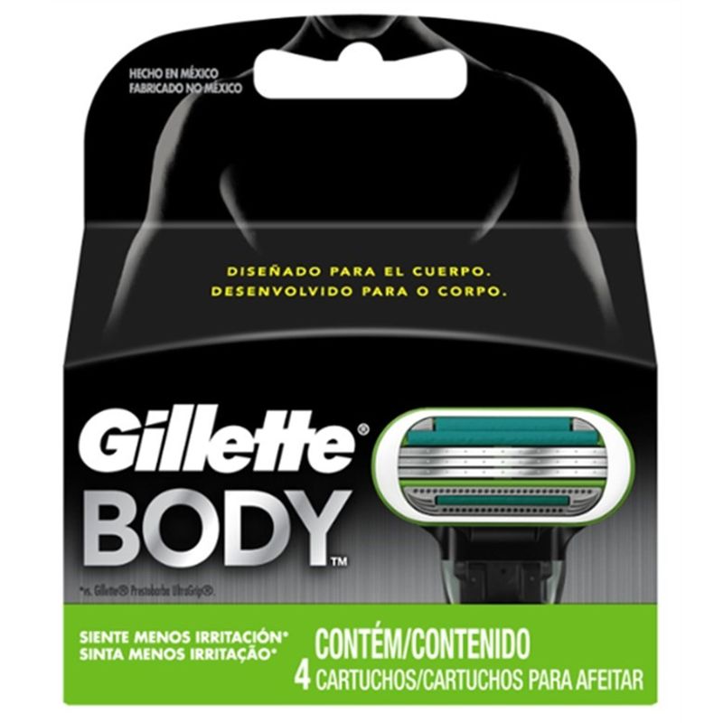 -Carga-Para-Aparelho-De-Barbear-Gillette-Body-4-Unidades