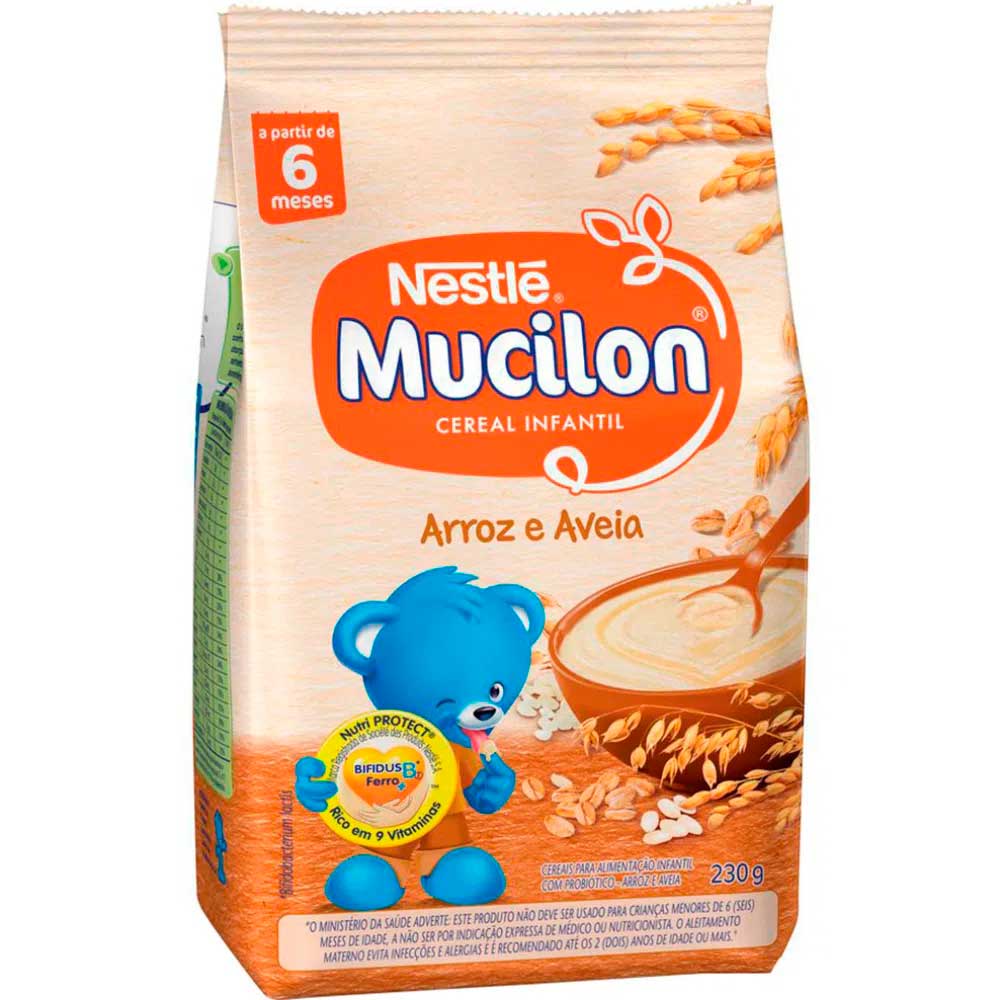 Cereal Infantil Nestlé Mucilon Arroz E Aveia 230g - Promofarma