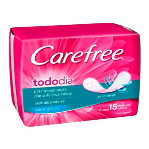 Absorvente Carefree Todo Dia Sem Perfume 15 Unidades