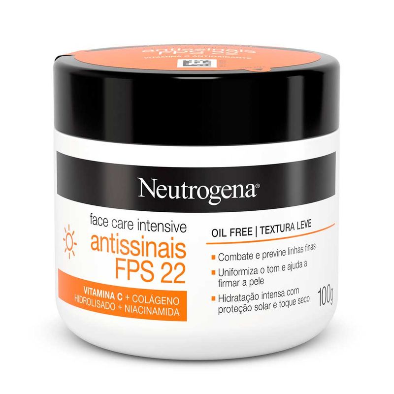 -Creme-Facial-Neutrogena-Face-Care-Intensive-Antissinais-Fps22-100g