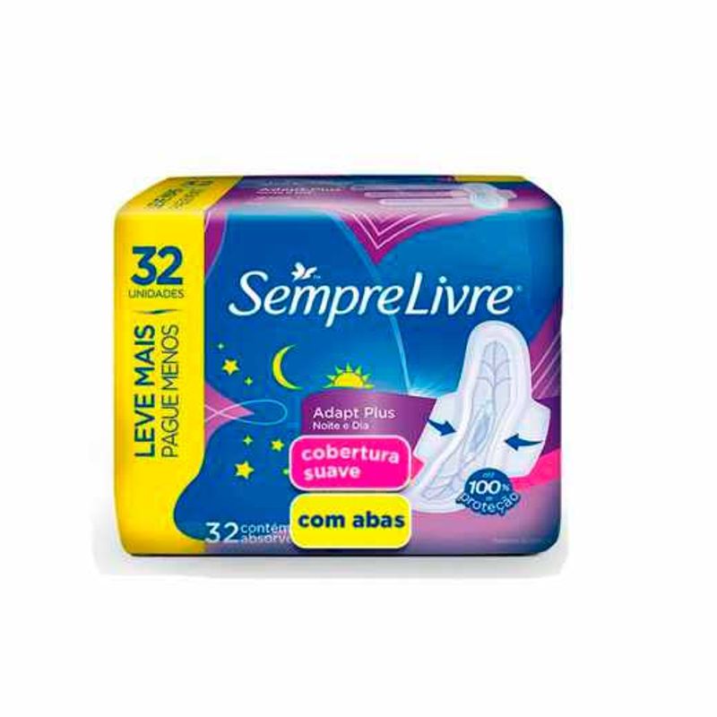 -Absorvente-Sempre-Livre-Adapt-Plus-Noite-E-Dia-Suave-Com-Abas-32-Unidades