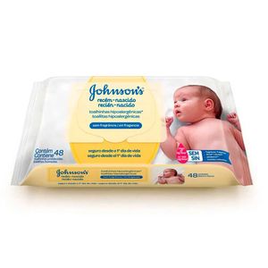 Lenços Umedecidos Johnsons Recém Nascido 48 Unidades
