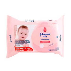 Lenços Umedecidos Johnsons Baby Extra Cuidado 96 Unidades