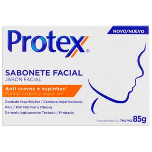 Sabonete Facial Em Barra Protex Anti Cravos E Espinhas 85g