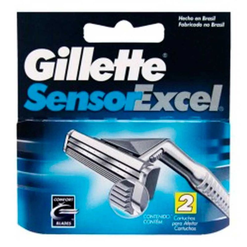 -Carga-Para-Aparelho-De-Barbear-Gillette-Sensor-Excel-2-Unidades