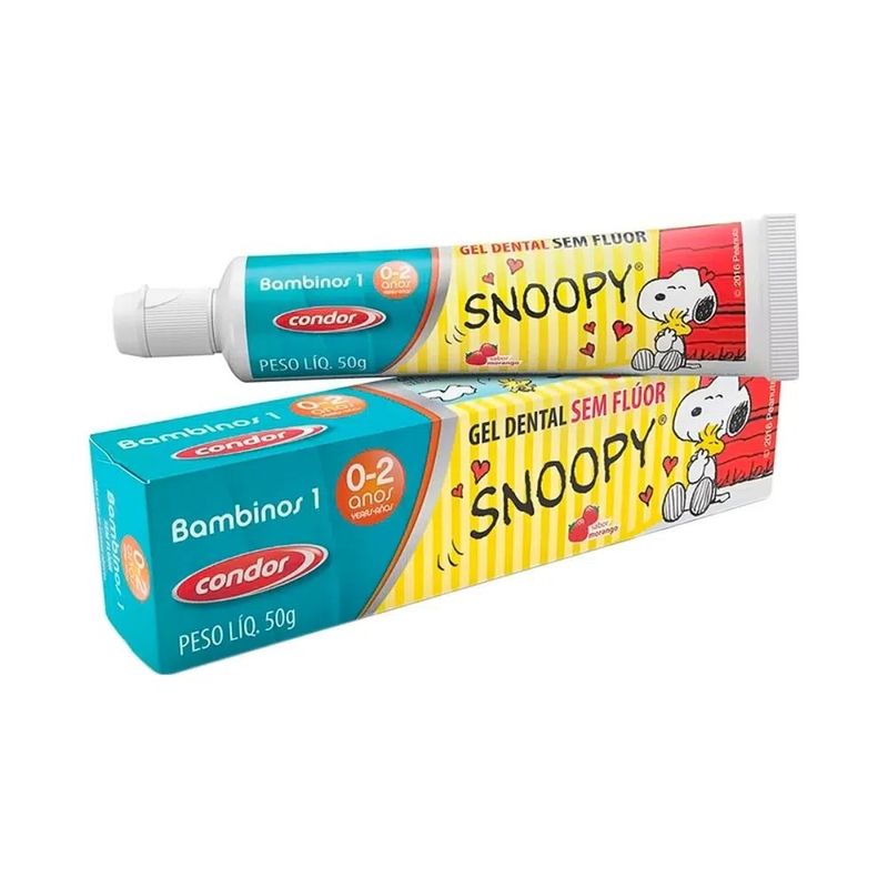 -Gel-Dental-Infantil-Condor-Sem-Fluor-Snoopy-50g
