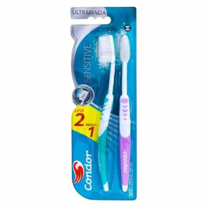 -Escova-Dental-Condor-Sensitive-Cabeca-Media-Ultra-Macia-2-Unidades