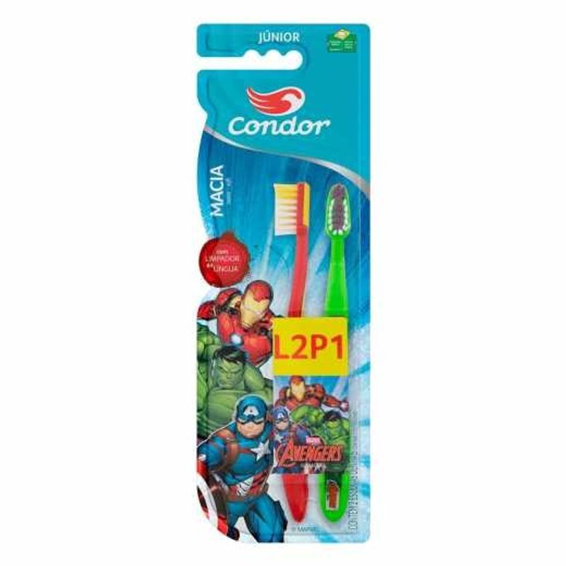 -Escova-Dental-Condor-Avengers-Junior-6--Anos-2-Unidades