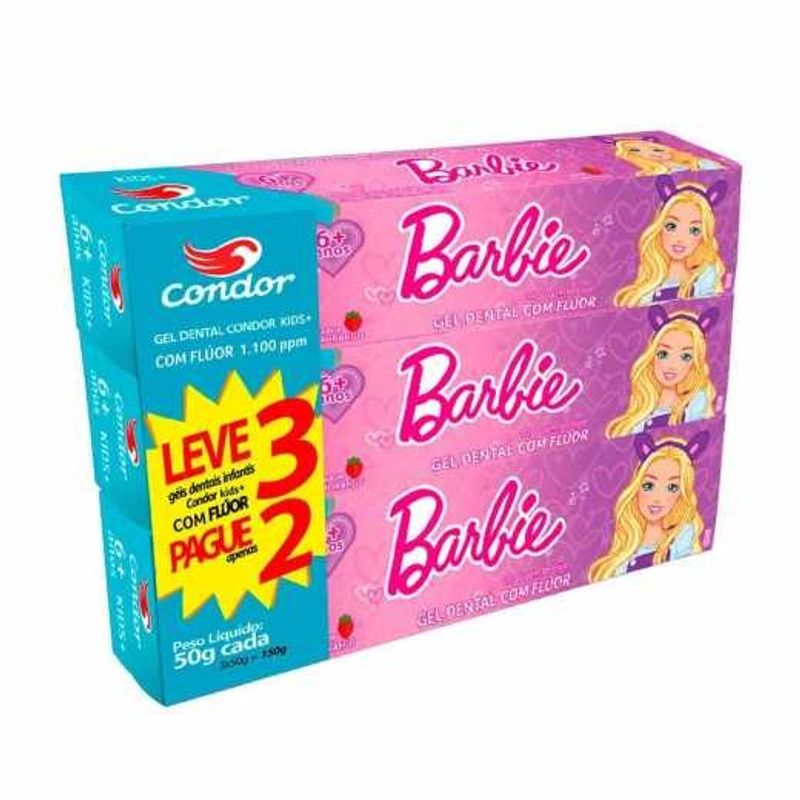 -Gel-Dental-Infantil-Condor-50g-Leve-3-Pague-2-Barbie