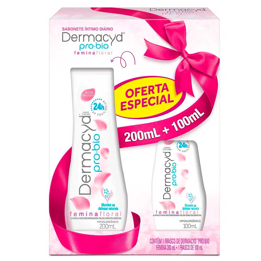 Kit Dermacyd Sabonete Líquido Íntimo Femina 200ml + 100ml - Promofarma