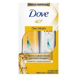 Kit Dove Nutrição Óleo-micelar Shampoo 400ml + Condicionador 200ml