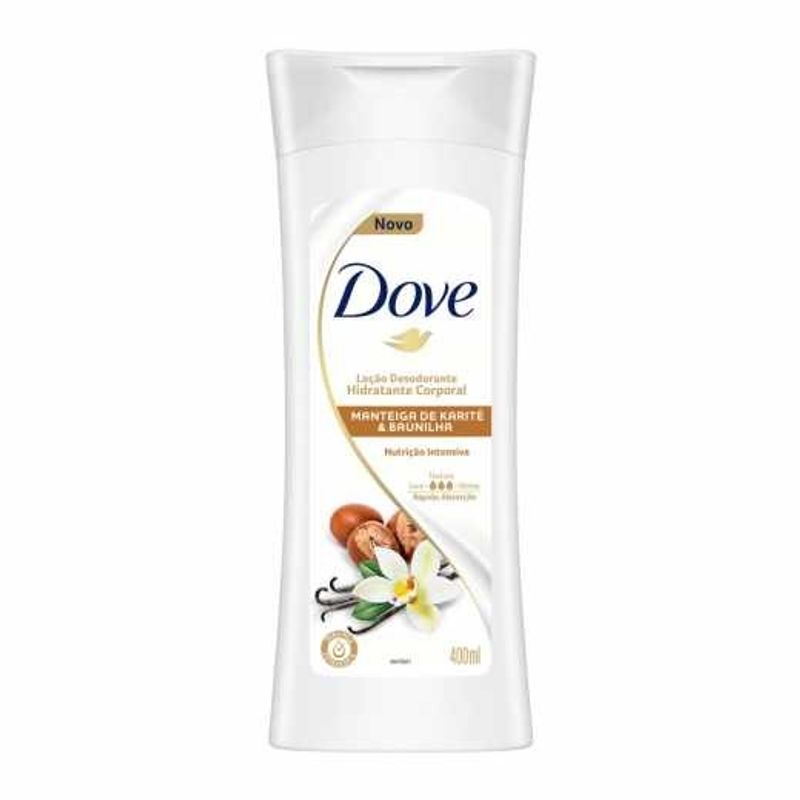 -Locao-Hidratante-Dove-Nutricao-Manteiga-De-Karite-E-Baunilha-400ml