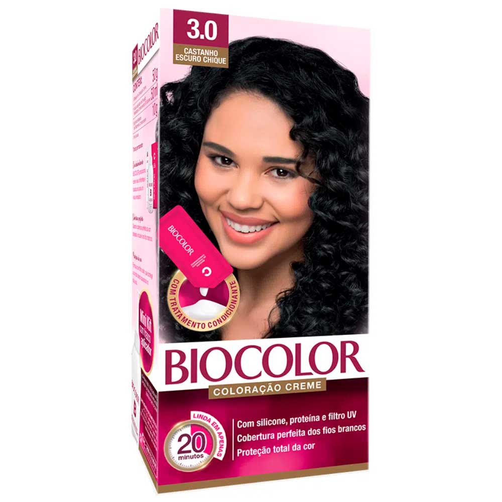 Tintura Biocolor Coloração Creme N 1.0 Preto Azulado Incrível 1 Kit ...