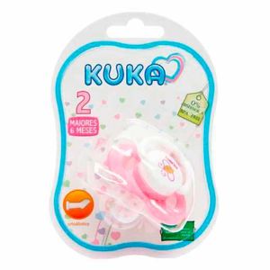 Chupeta Kuka Ortodôntico 2487 Rosa 6+ Meses 1 Unidade