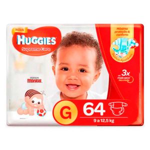Fralda Huggies Supreme Care G 64 Unidades