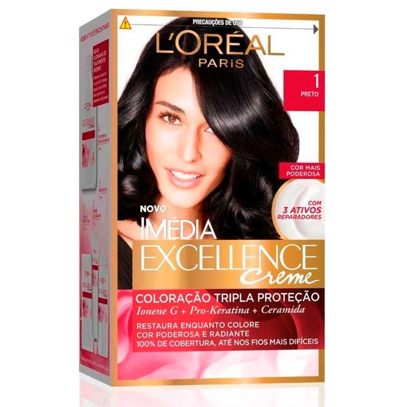 -Tintura-Loreal-Permanente-Imedia-Excellence-Creme-N-1-Preto-1-Kit