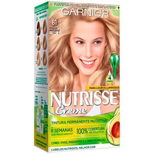 Tintura Garnier Nutrisse Creme N 81 Paixão Nacional Louro Cinza Claro 1 Kit