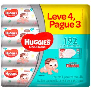 Lenços Umedecidos Huggies one&done 192 Unidades