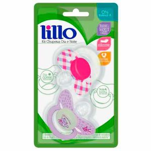Chupeta Lillo Dia E Noite Rosa 6+ Meses 2 Unidades