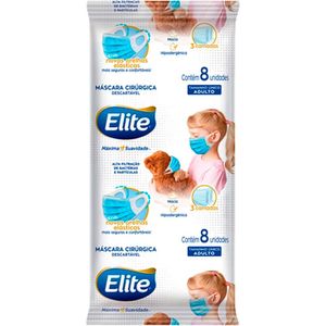 Máscara Descartável Elite 8 Unidades