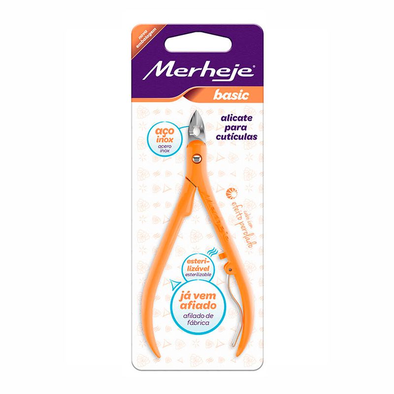-Alicate-De-Unhas-Merheje-Basic-Perolado-Laranja-1-Unidade