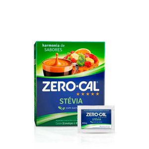 Adoçante Zero Cal Stevia 50 Sachês De 800mg