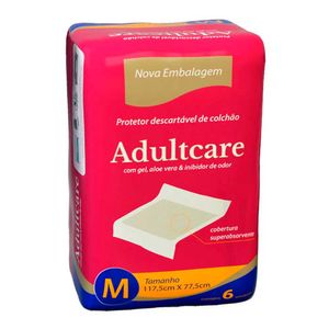 Protetor Descartável De Colchão Adultcare Médio 6 Unidades