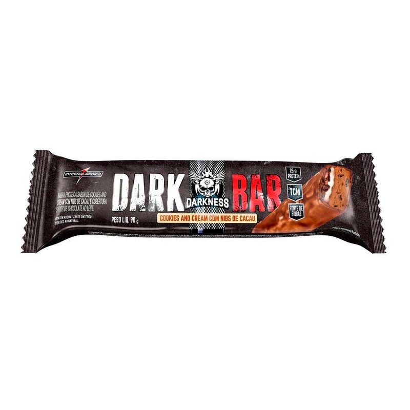 -Barra-Proteica-Integralmedica-Dark-Bar-Cookies-And-Cream-Com-Nibs-De-Cacau-90g