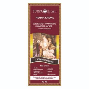 Tintura Surya Henna Creme Castanho Escuro 1 Kit