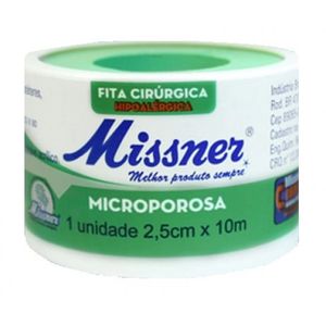 Fita Cirúrgica Microporosa Branca Missner 2,5cmx10m