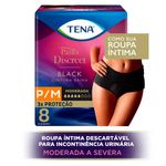 Calcinha Descartável Tena Pants Discreet Preta P/M 16 Unidades