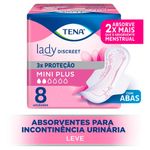 -Absorvente-Para-Incontinencia-Urinaria-Tena-Lady-Discreet-Mini-Plus-Com-Abas-8-Unidades