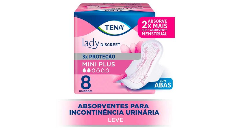Kit Absorvente para Incontinência Urinária Tena Lady Discreet
