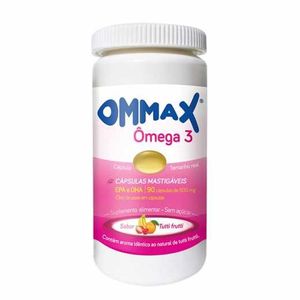 Ommax Ômega 3 Tutti-frutti 90 Cápsulas Mastigáveis
