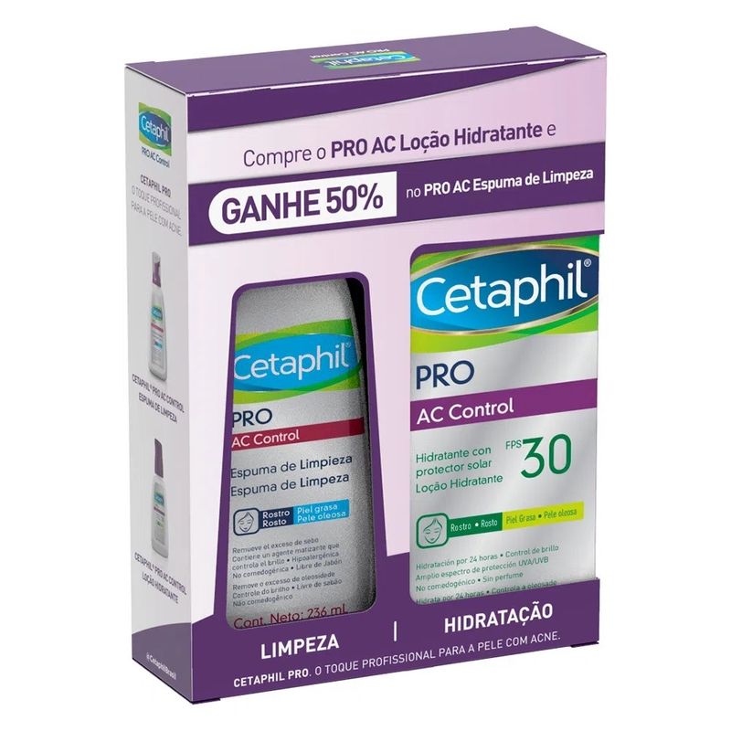-Kit-Cetaphil-Pro-Ac-Control-Locao-Hidratante-118ml---Espuma-De-Limpeza-236ml