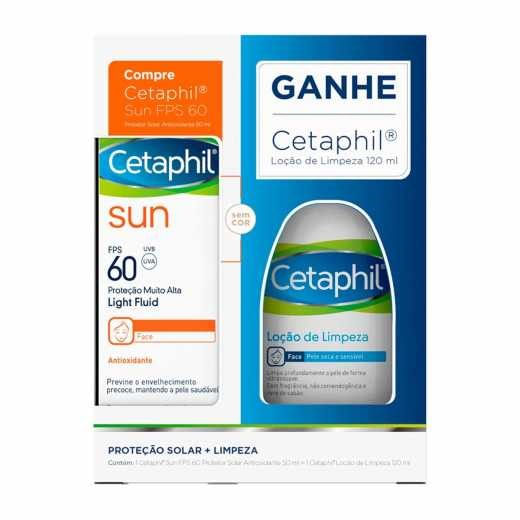 -Kit-Cetaphil-Protetor-Solar-Sun-Com-Cor-Fps60-50ml---Locao-De-Limpeza-120ml
