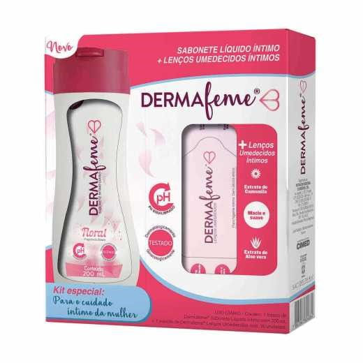 -Kit-Dermafeme-Sabonete-Intimo-Liquido-200ml---Lencos-Umedecidos