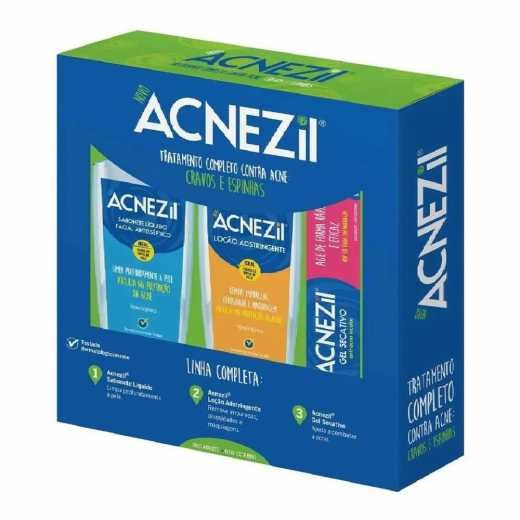 -Kit-Acnezil-Sabonete-Liquido-200ml---Locao-Adstringente-200ml---Gel-Secativo-10g