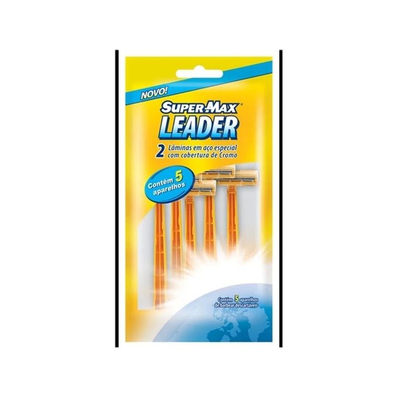 -Aparelho-De-Barbear-Super-Max-Leader-5-Unidades