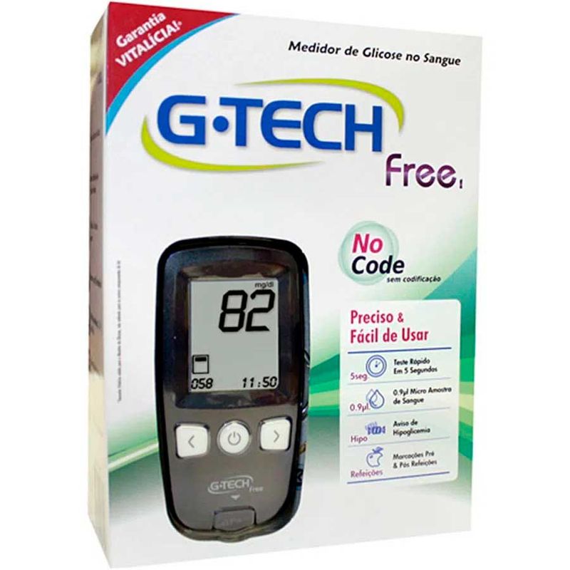 -Kit-Medidor-De-Glicose-G-tech-Free-10-Tiras